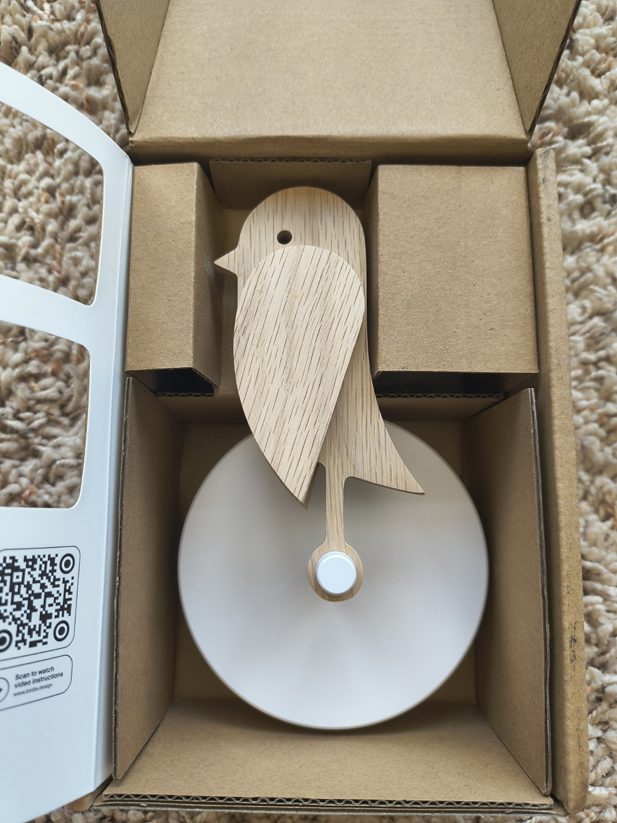 Birdie 2.0 Design Indoor CO2 Monitor Wood Denmark Designed House Burping NEW!