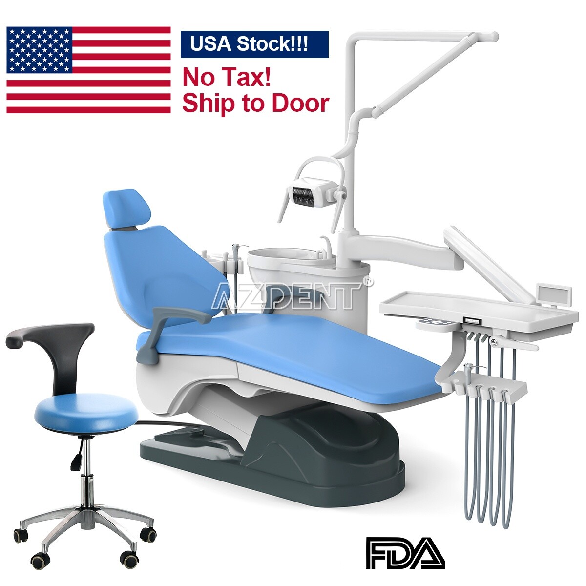 Dental Unit Chair DC Motor Computer Control/Delivery Suction Unit Air Compressor