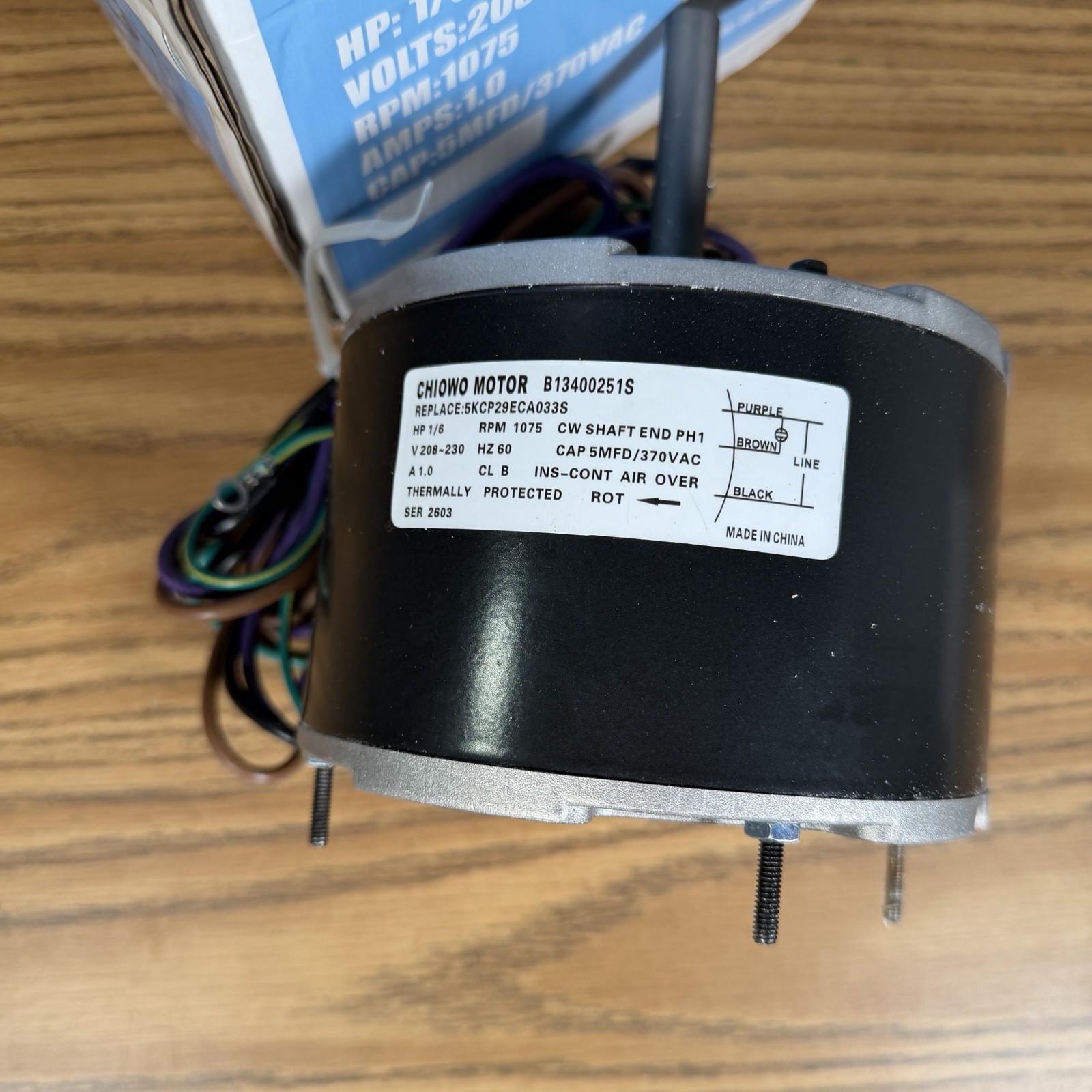 B13400251S Goodman Air Conditioner Condenser Fan Motor Replace 5KCP29ECA033S