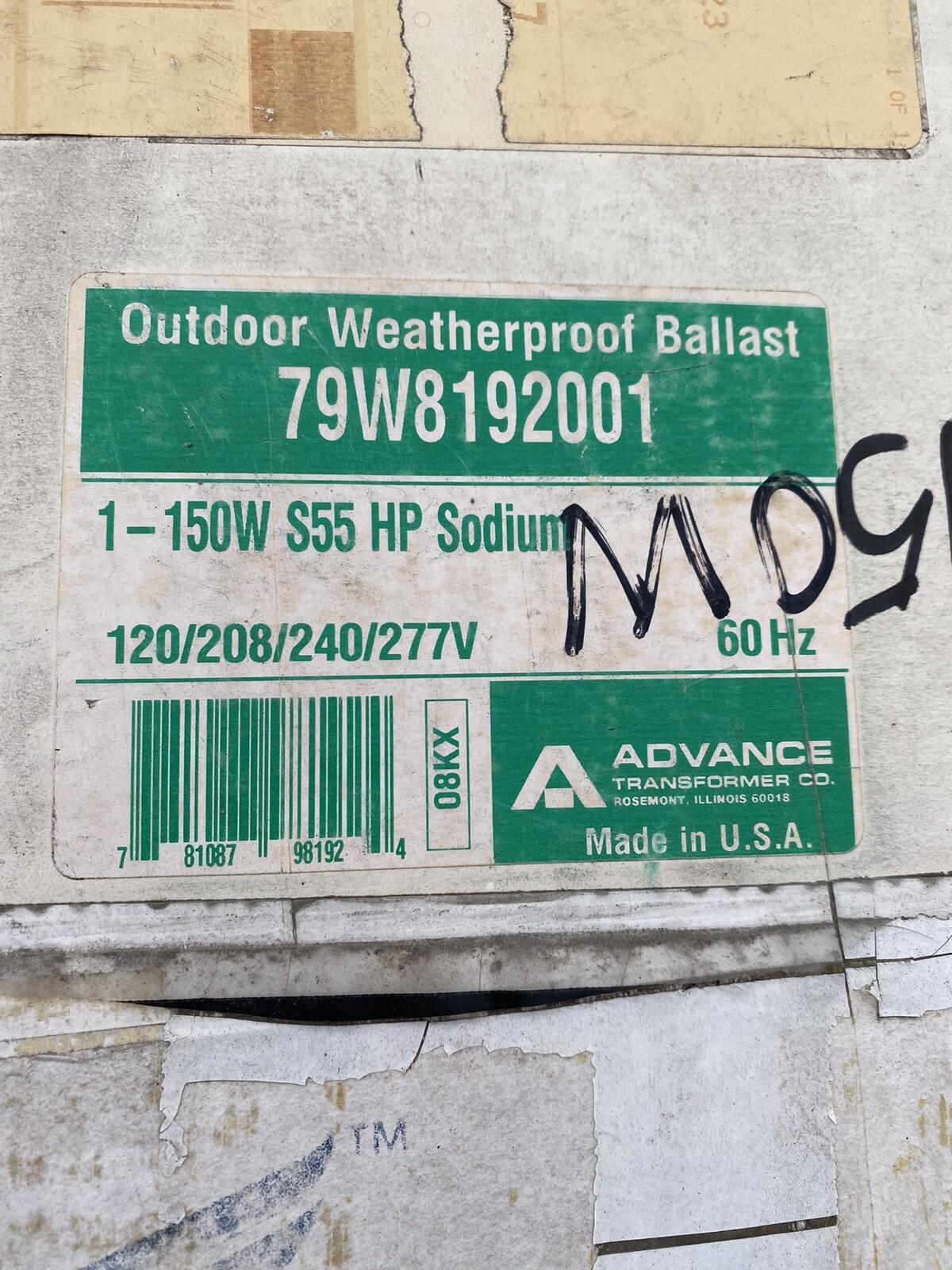(OA) 79W8192-001 Philips Advance Outdoor Weatherproof Ballast 150W S55