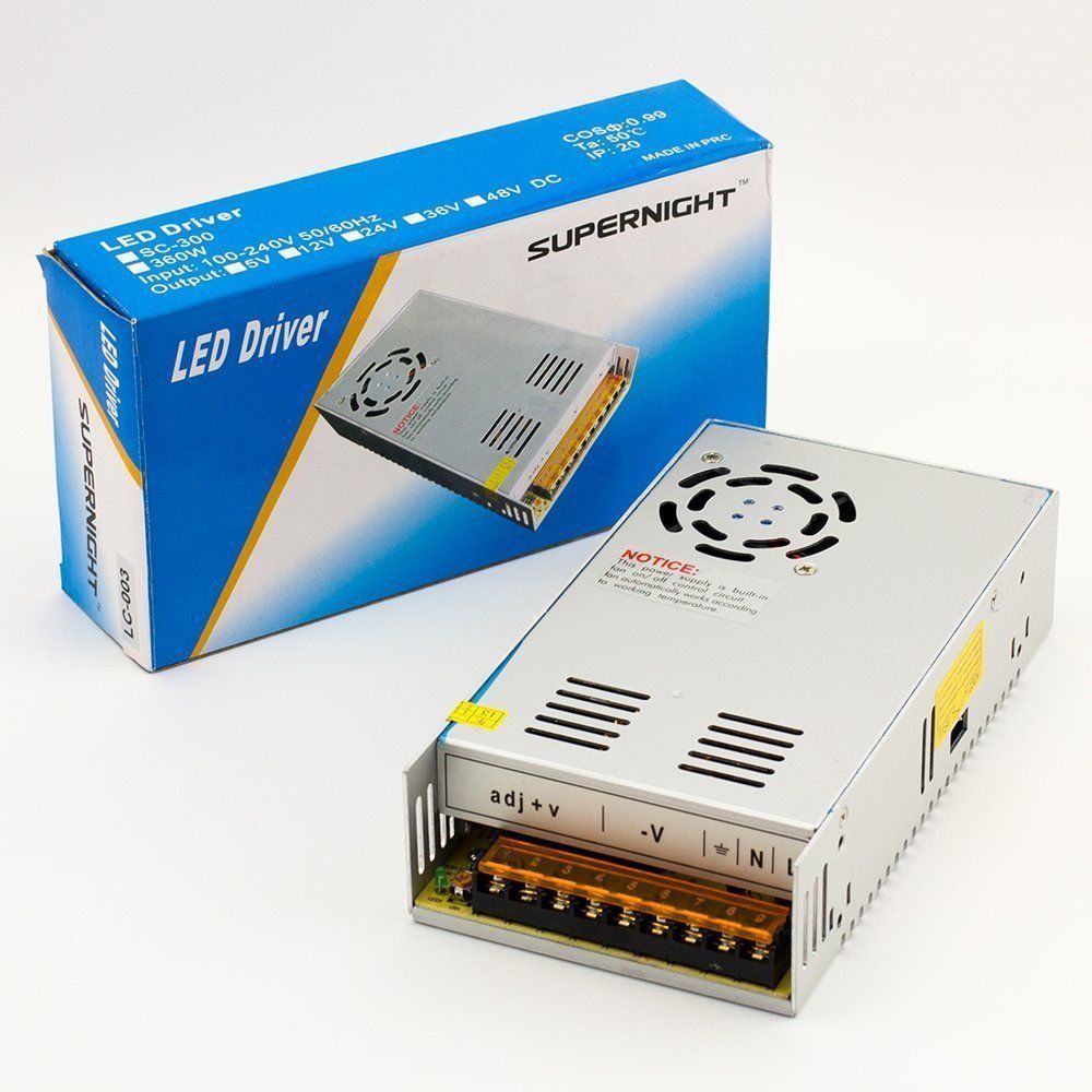 DC 12V 30A 360W Regulated Switching Power Supply For LED Strip Light