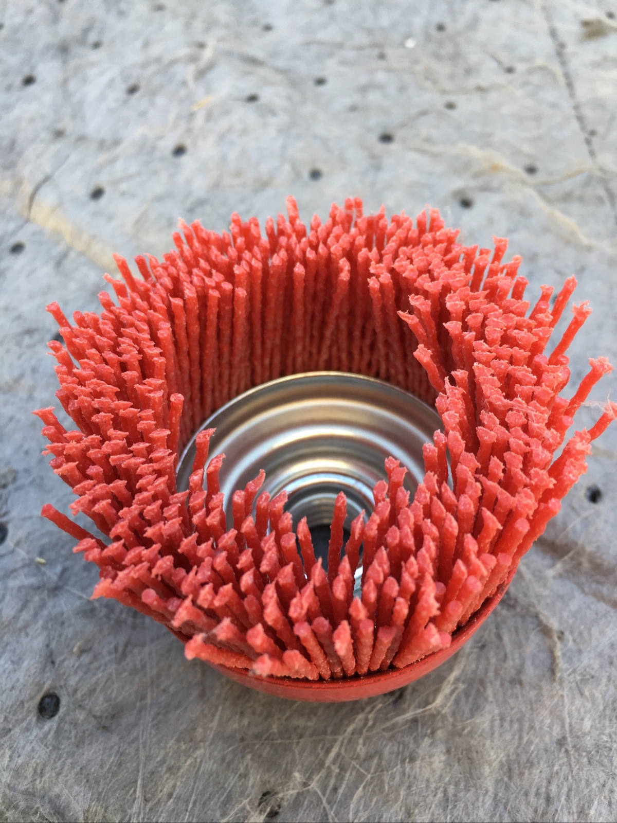3″ Nylon Infused Abrasive Bristle Cup Brush Wheel Wire 5/8-11 Angle Grinder