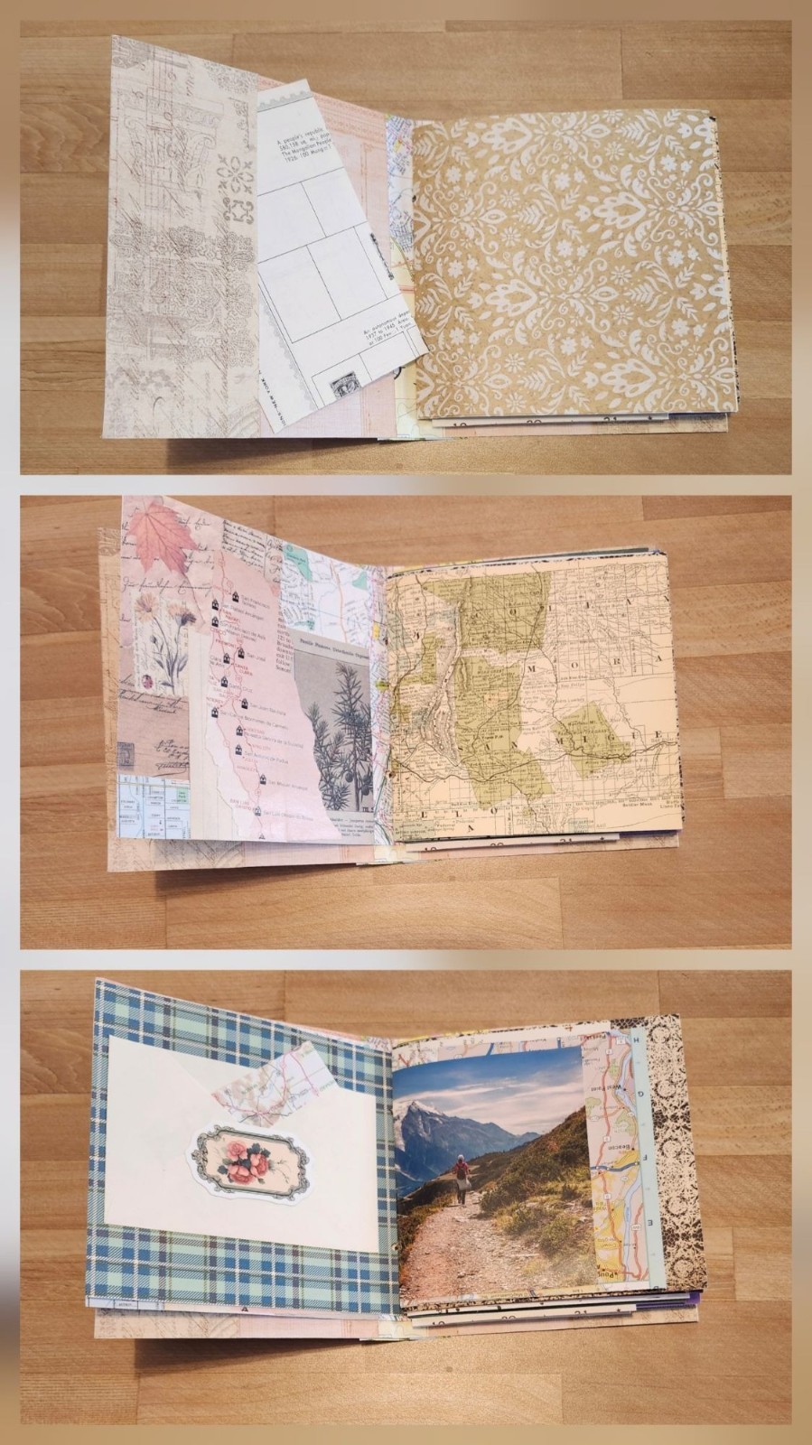Junk Journal Travel Theme Handmade 54 pages