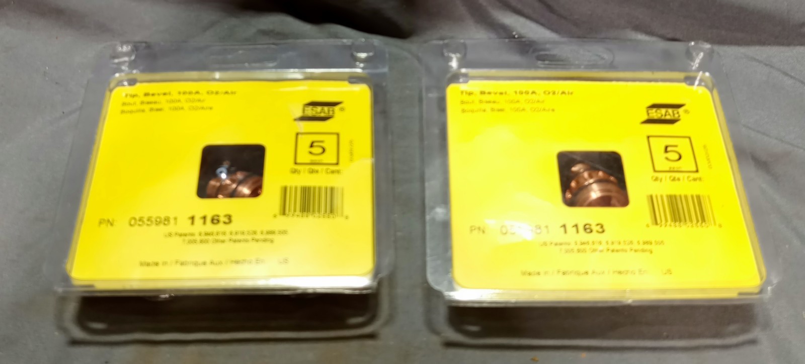 Lot Of 10 ESAB Tip, Bevel 100A 055981