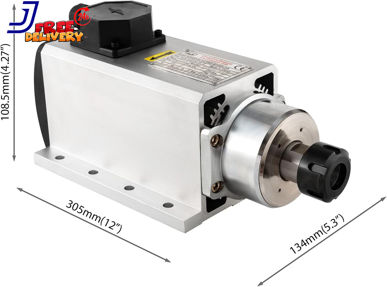 CNC Spindle Motor Kits 220V 4KW 4000W Air Cooled Spindle Motor Square CNC Spindl