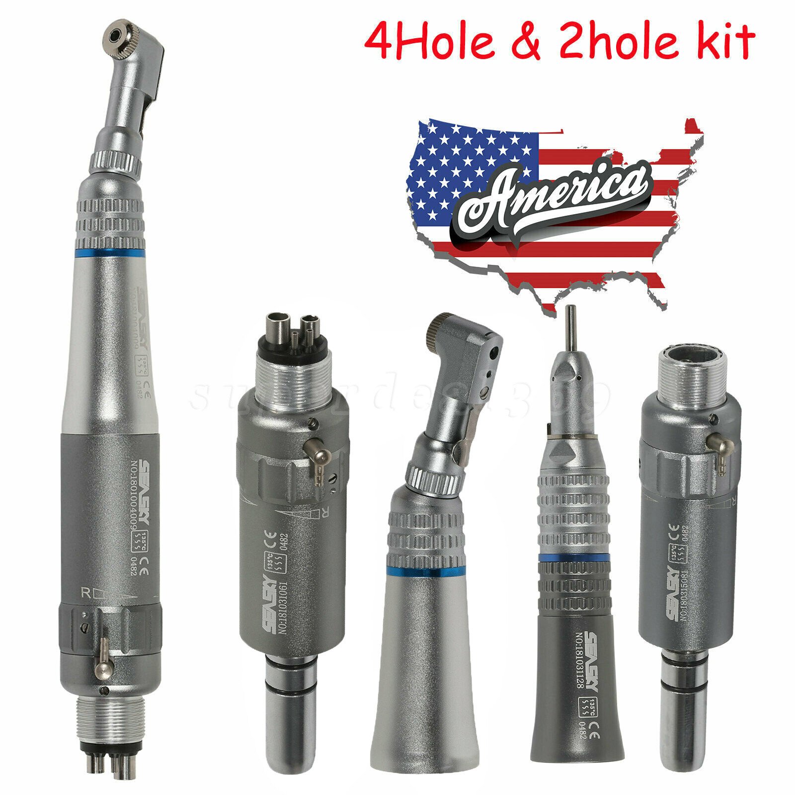 NSK type dental low slow speed handpiece contra angle straight motor 2/4holes us