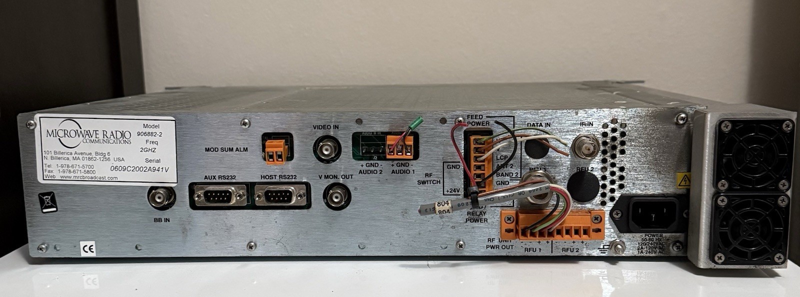 MICROWAVE RADIO COMMUNICATIONS CODERUNNER 4 ANALOG AND DIGITAL CENTRAL RECEIVER