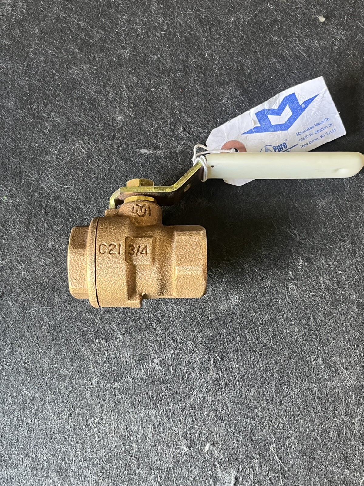 3/4″ NPT Lead-Free Bronze Full-Port Ball Valve, 600 WOG, 150 WSP, MADE IN USA
