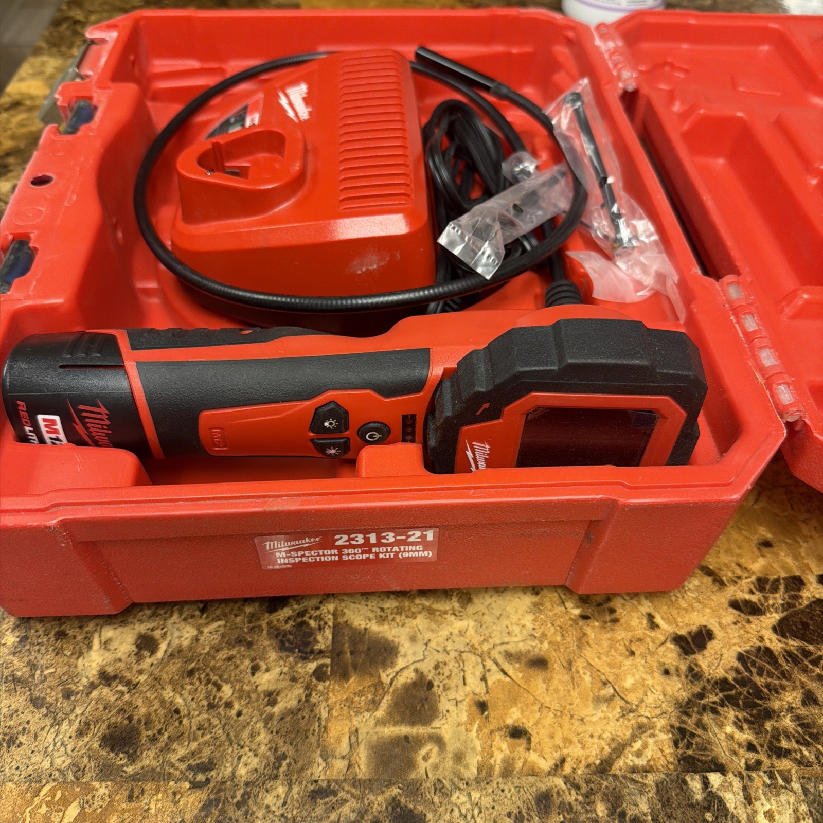 NEW Milwaukee M12 M-Spector 360 Kit with Case, & Charger (2313-21) W Battery