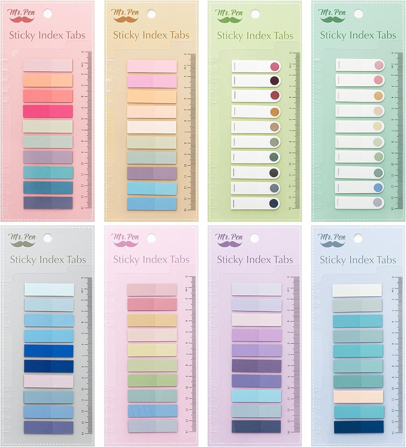 Colorful Sticky Tabs, 1600 Pcs, Transparent Page Markers, Annotating Book Tabs