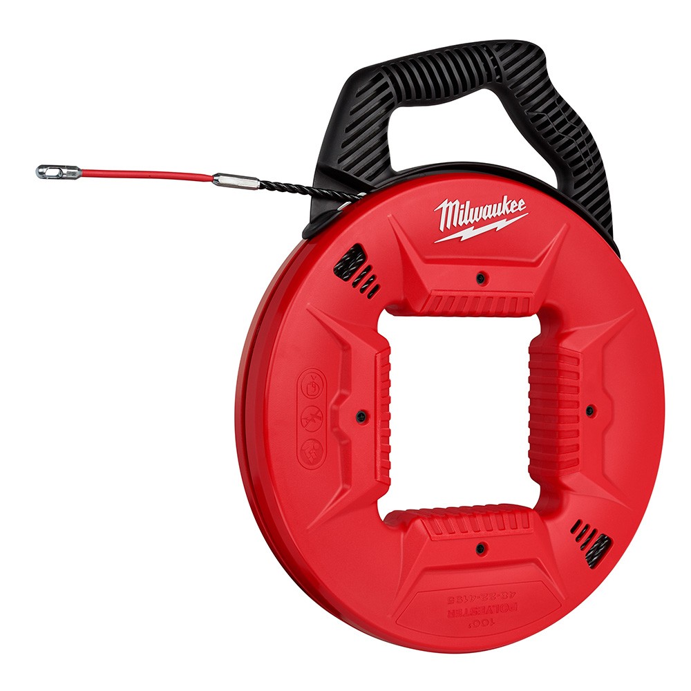 Milwaukee 48-22-4195 100′ Polyester Fish Tape w/ Flexible Metal Leader