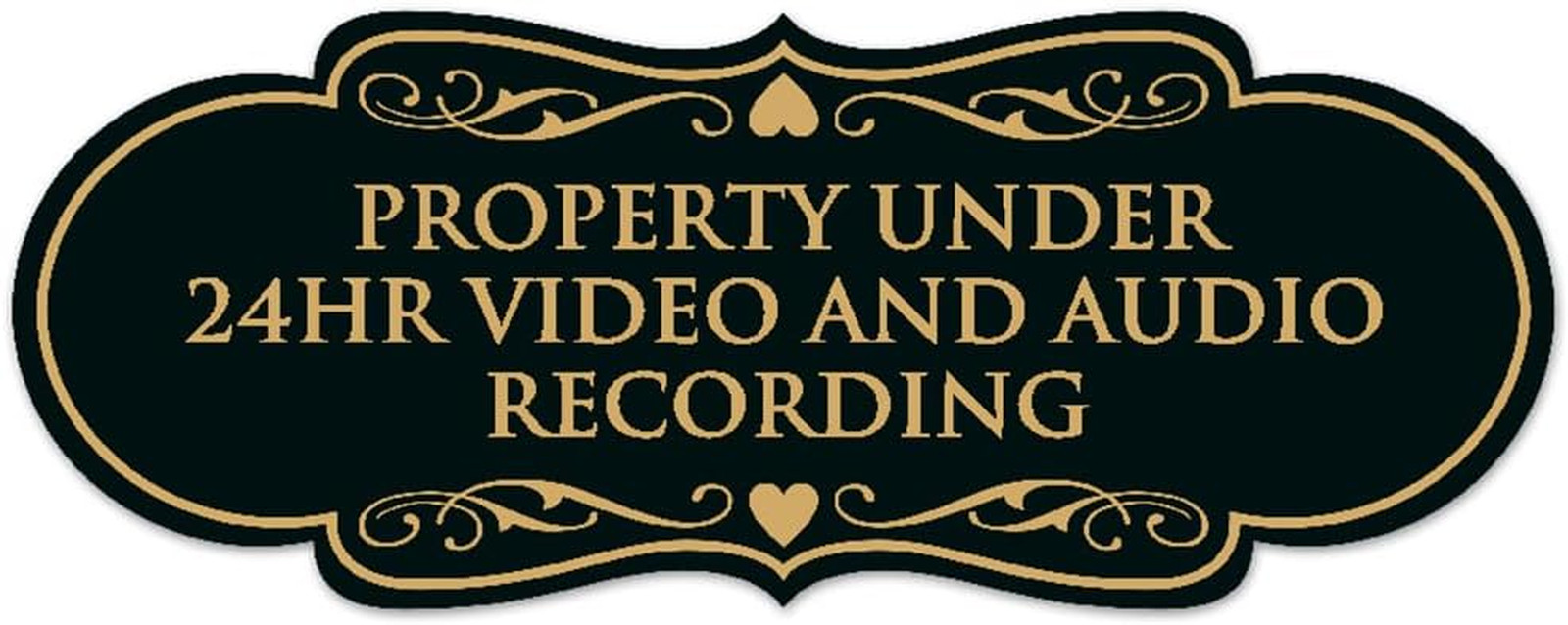 Designer Property Under 24hr Audio and Video Recording Sign – Easy Installation