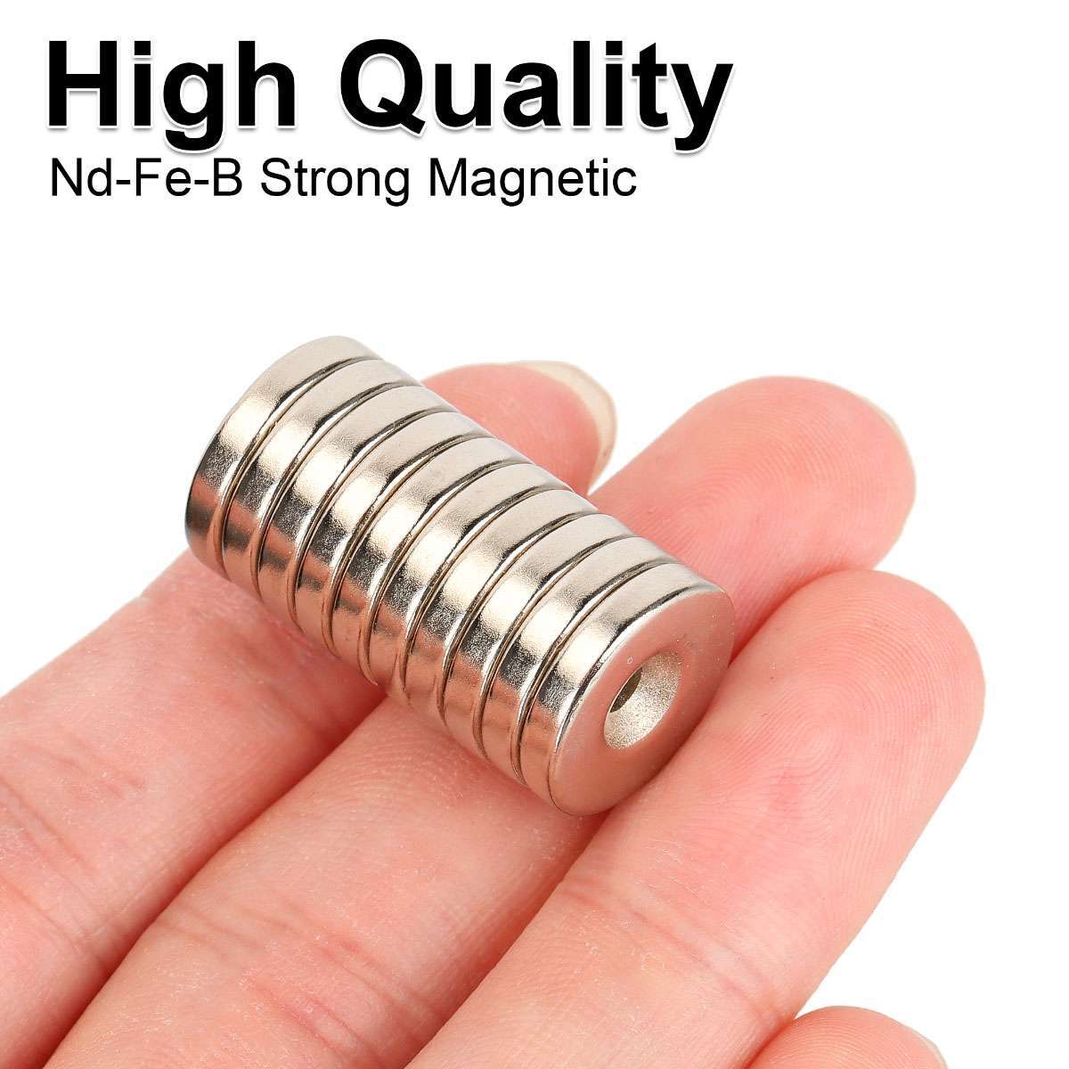 20/30/50x Strong Countersunk Ring Magnets 15 x 3mm Hole 3mm Rare Earth Neodymium