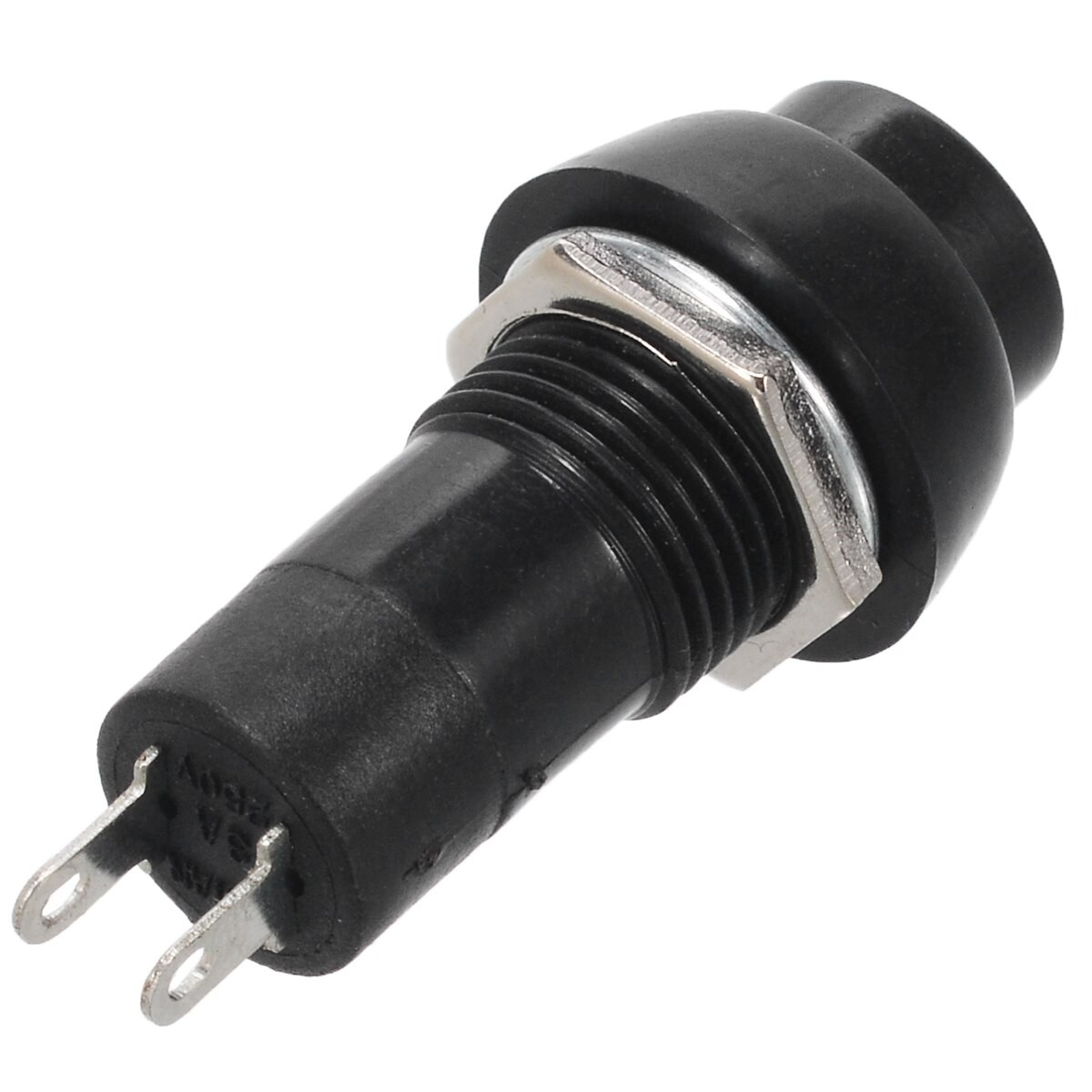 10x On/Off Push Button Bolt-On Switch Black Button Push-To-Make Self-Locking 12V