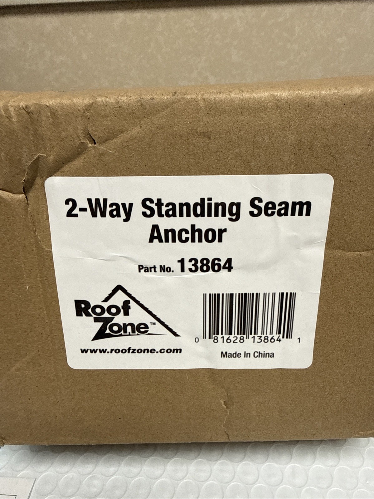 Roof Zone 2-Way Standing Seam Anchor Clamp Tie Down PART No. 13864