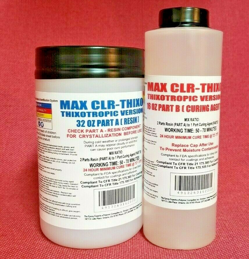 MAX CLR THIXO Clear Food Safe Coating -Less Runs & Drips 4 Vertical Application