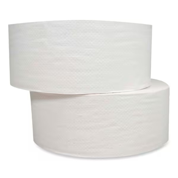 3.25 in. W x 720 ft. L 2-Ply White Septic Safe Jumbo JRT Toilet Paper (12-Rolls/