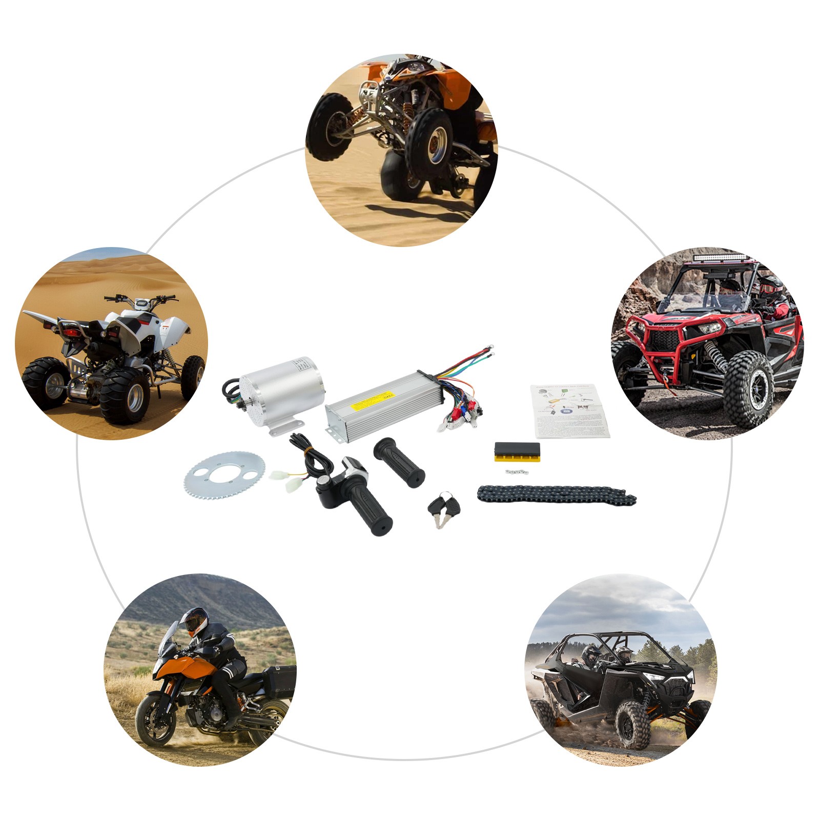 Electric Brush-less DC Motor Kits Electrical Bike Conversion Sets for Scooters