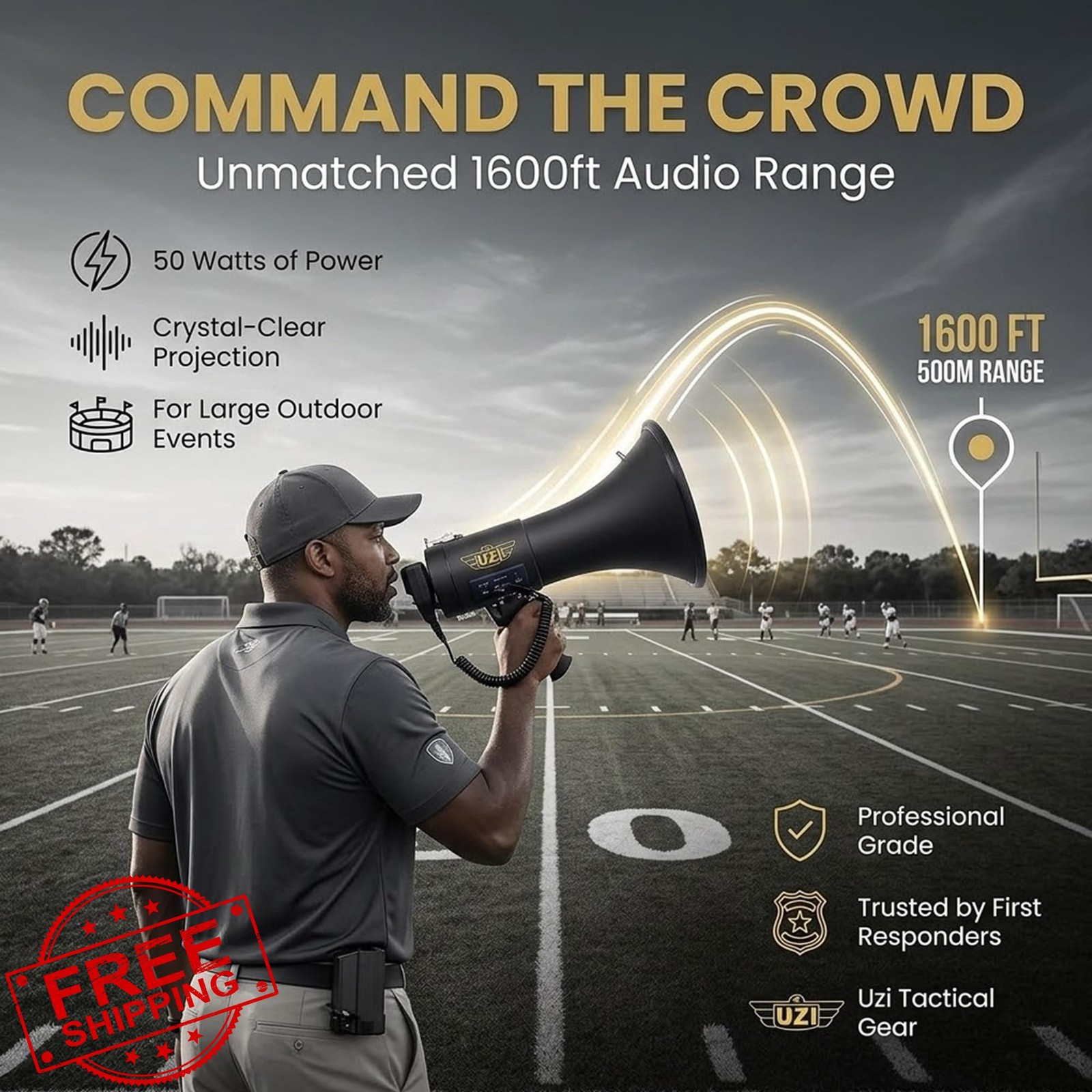 Uzi Megaphone 50W Round-2