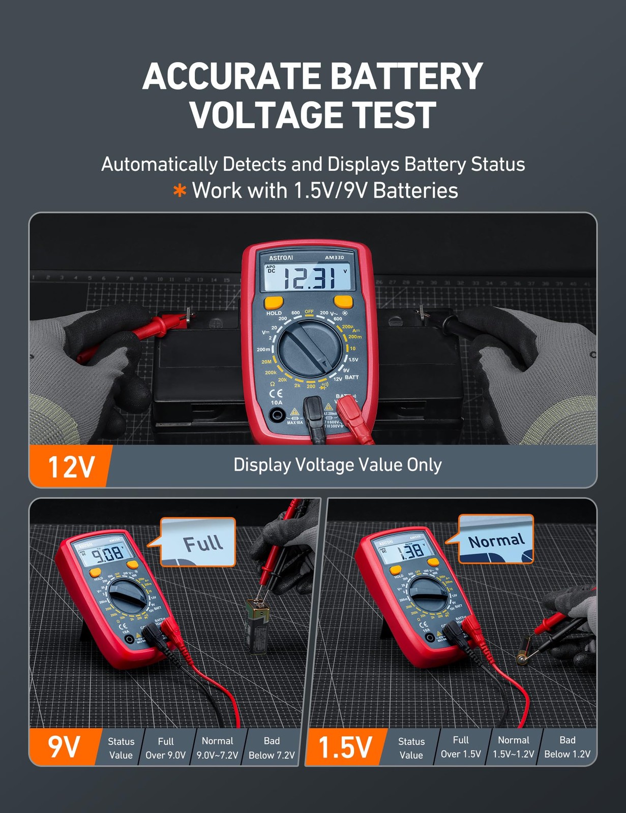 Multimetro Tester 2000 Counts Multimetro Digital Con Voltimetro Dc Ac An