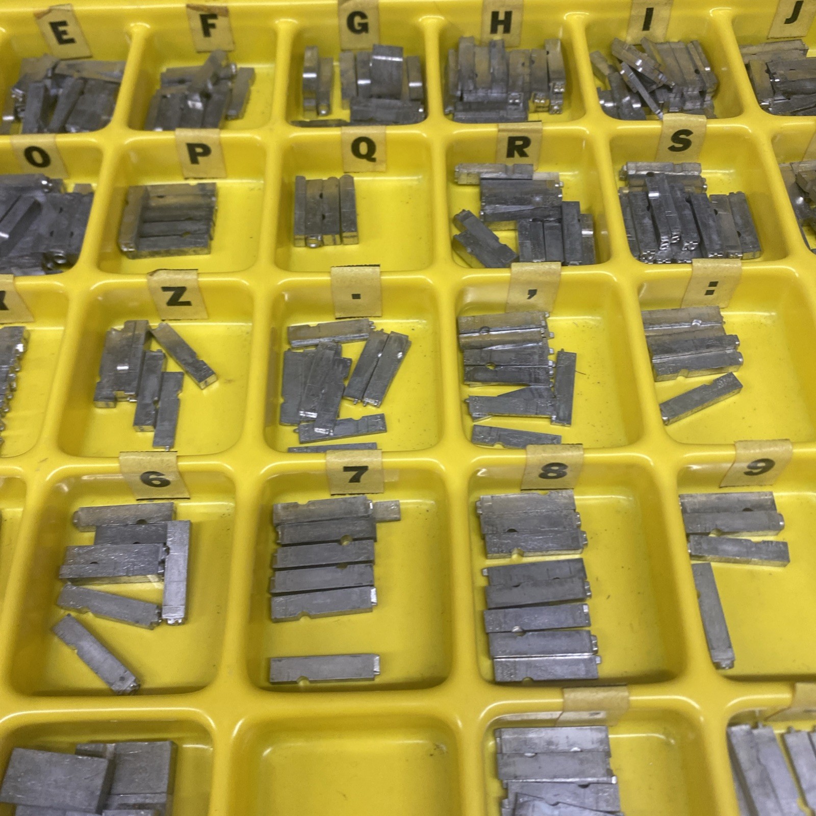 Warner Rubber Stamping Matrices 14PT Sty Up Large Lot CAPS 3.8 Lbs