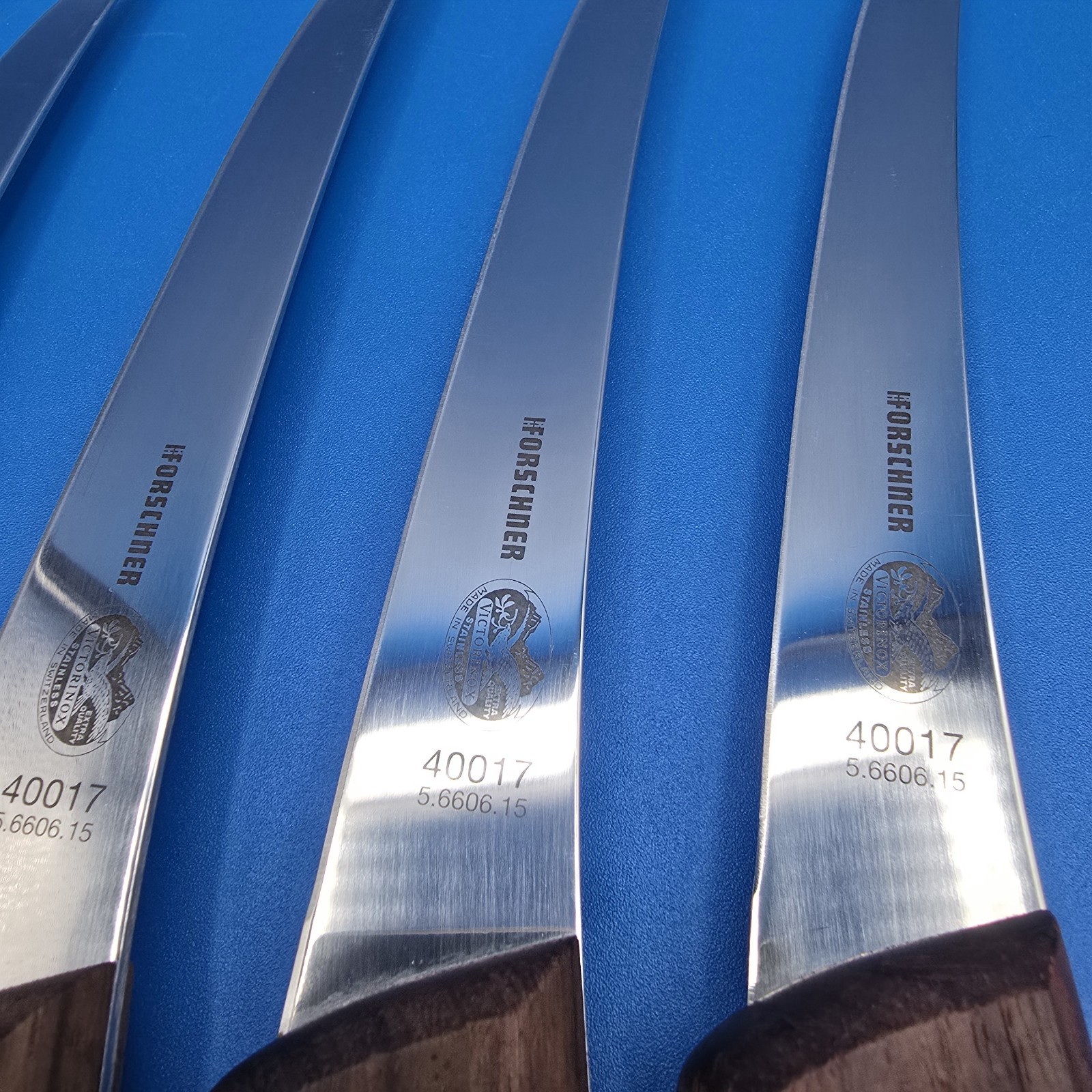 Lot 5 Victorinox Forschner 40017 Curved Boning Knives Wood Handle Swiss…