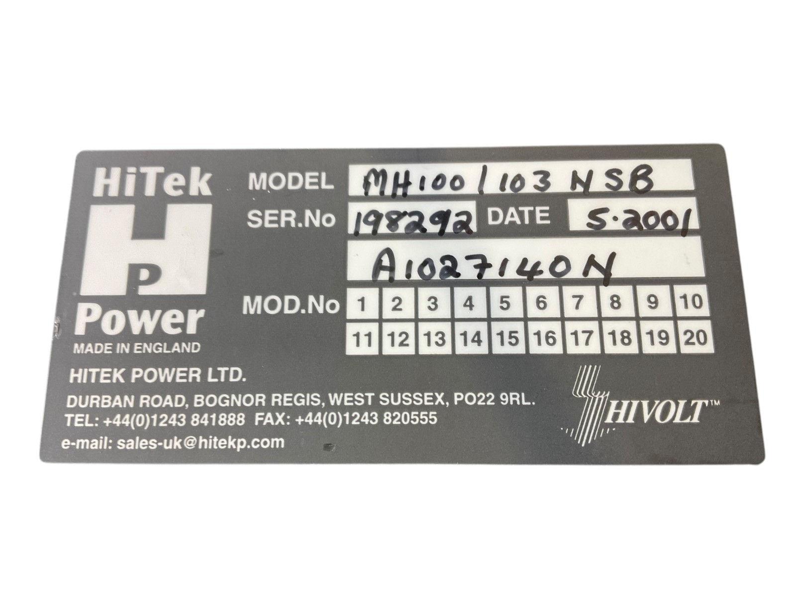 MH100 HiTek Power Series MH100