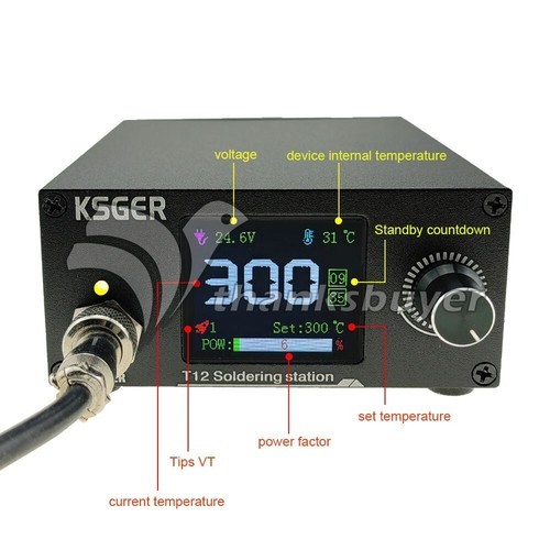 KSGER V2.3 T12 120W Soldering Station 1.8-in Screen w/ T12-K T12-ILS Tips tp1