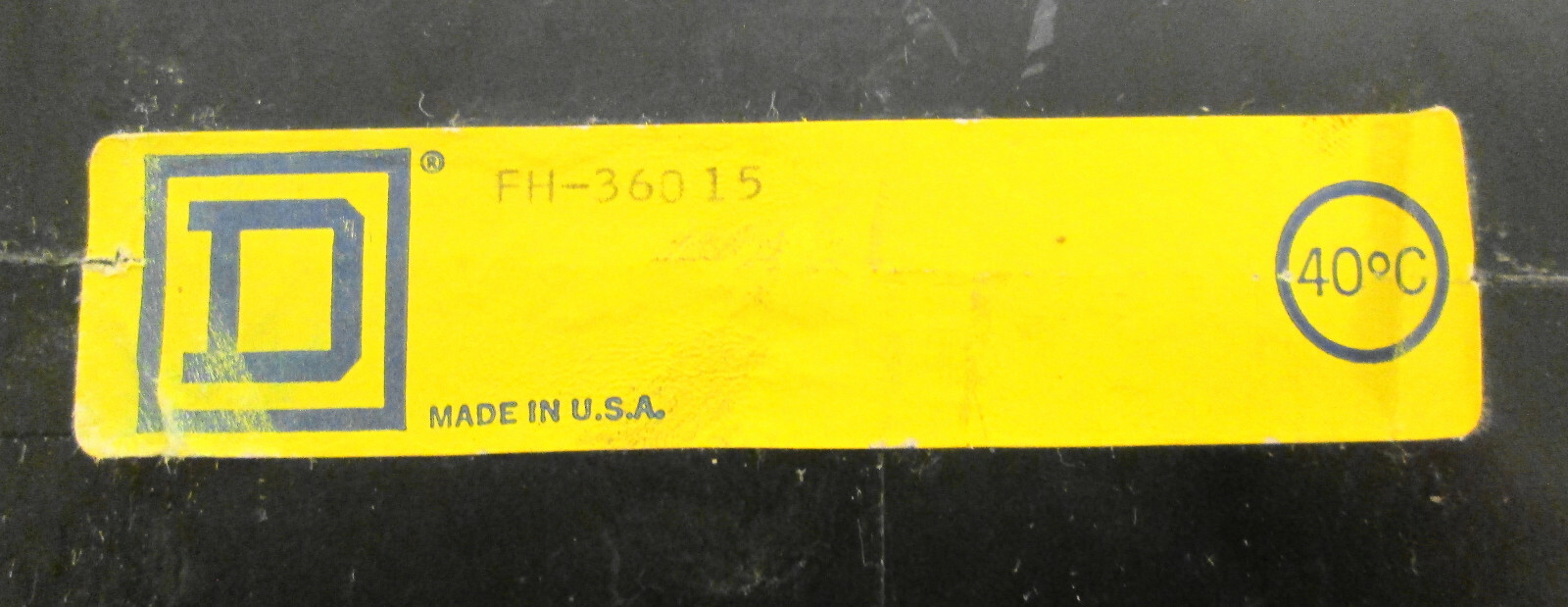Square D FH-36015 Type FA Circuit Breaker 15A 3P 600VAC 125/250VDC