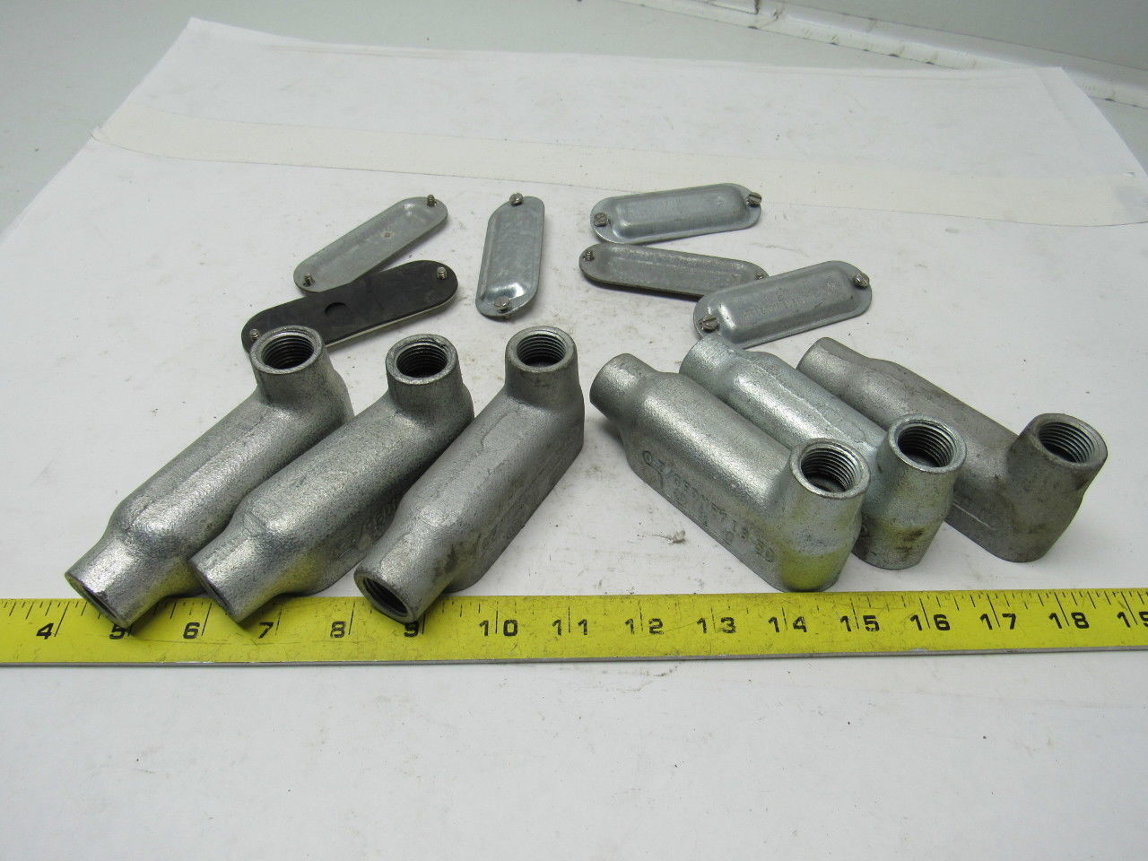 Gedney LB-50 Cast Malleable Iron Threaded Conduit Body Lot Of 6