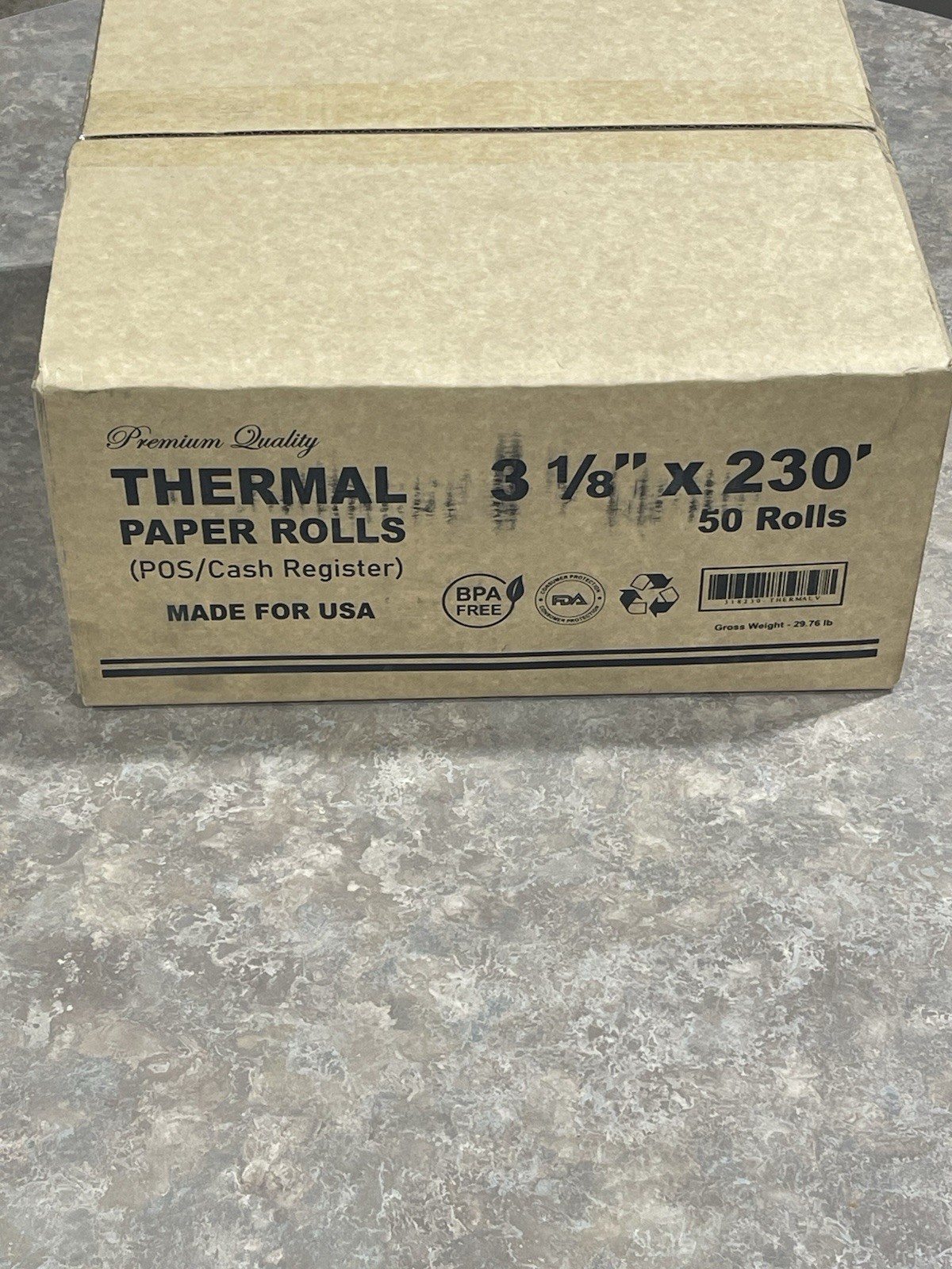 Thermal Paper Rolls 3 1/8″ x 230. Fits Most Receipt Printers, Pack of 50 Rolls