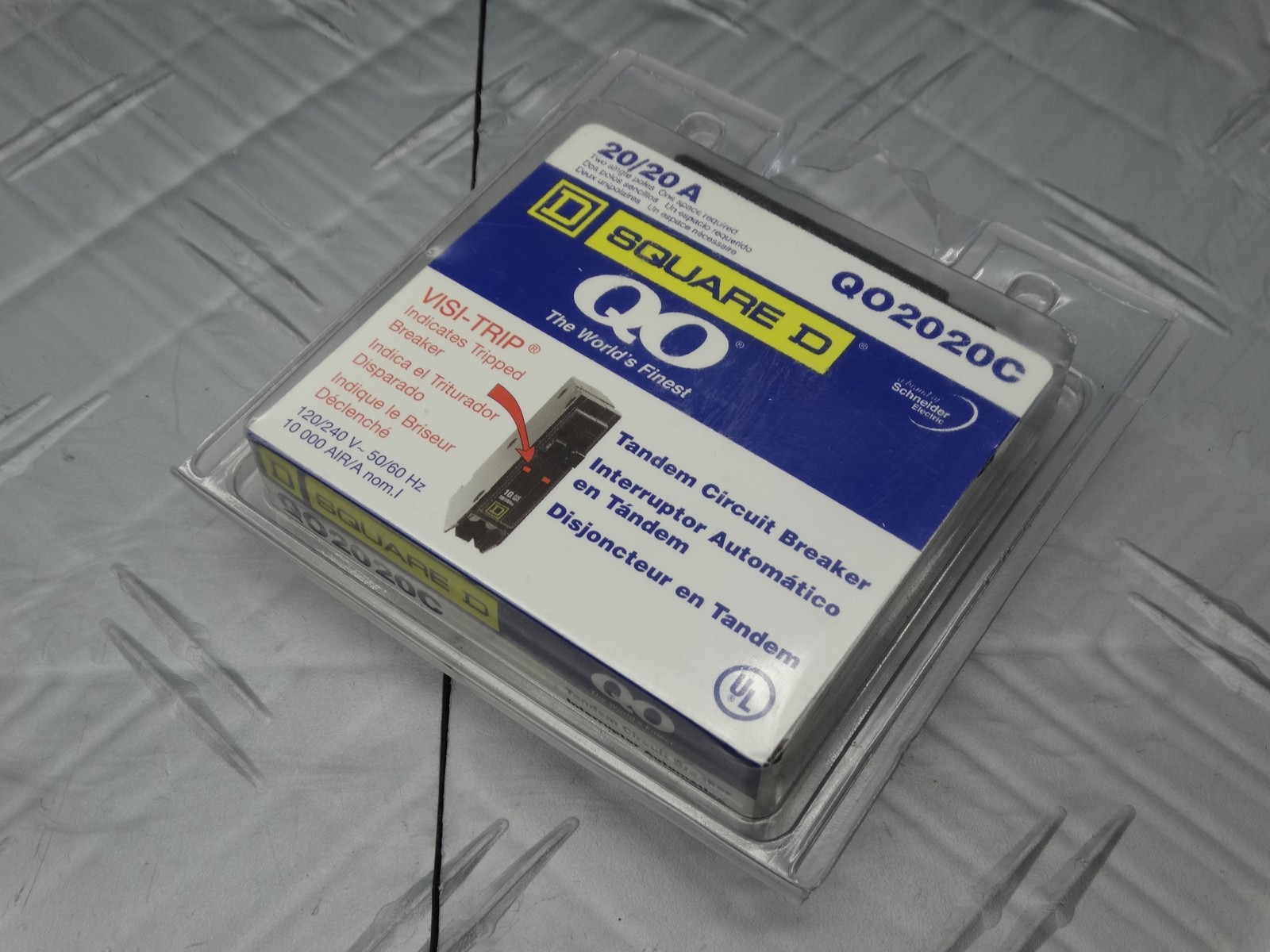 Square D QO 2-20 Amp Single-Pole Tandem Circuit Breaker QO2020C