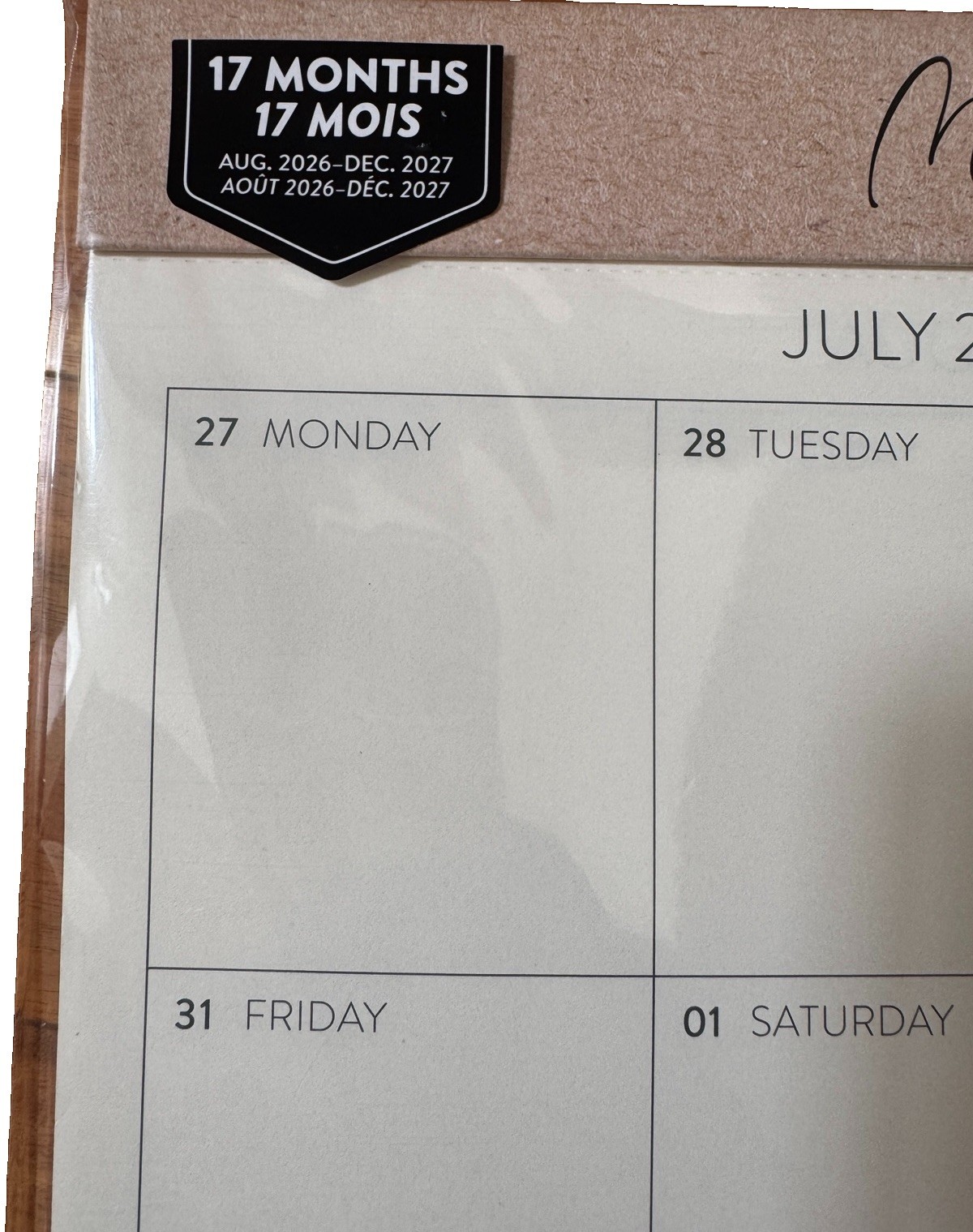 2027 Weekly Desk Planner Orange Circle Studio 17 Mo Calendar Aug 2026- Dec 2027