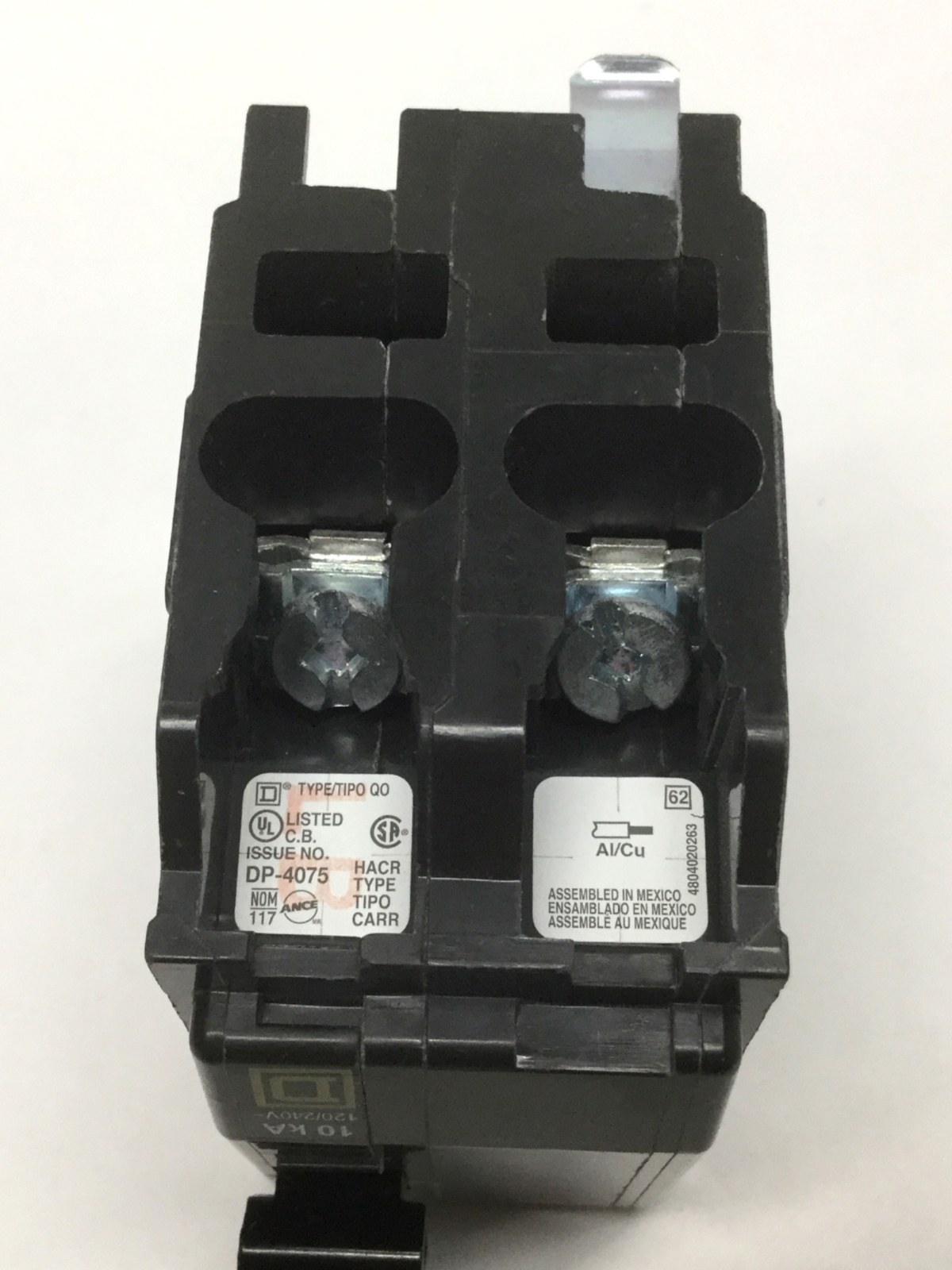 Square D Schneider QO210 Miniature Circuit Breaker 2-Pole 10A, 120/240VAC