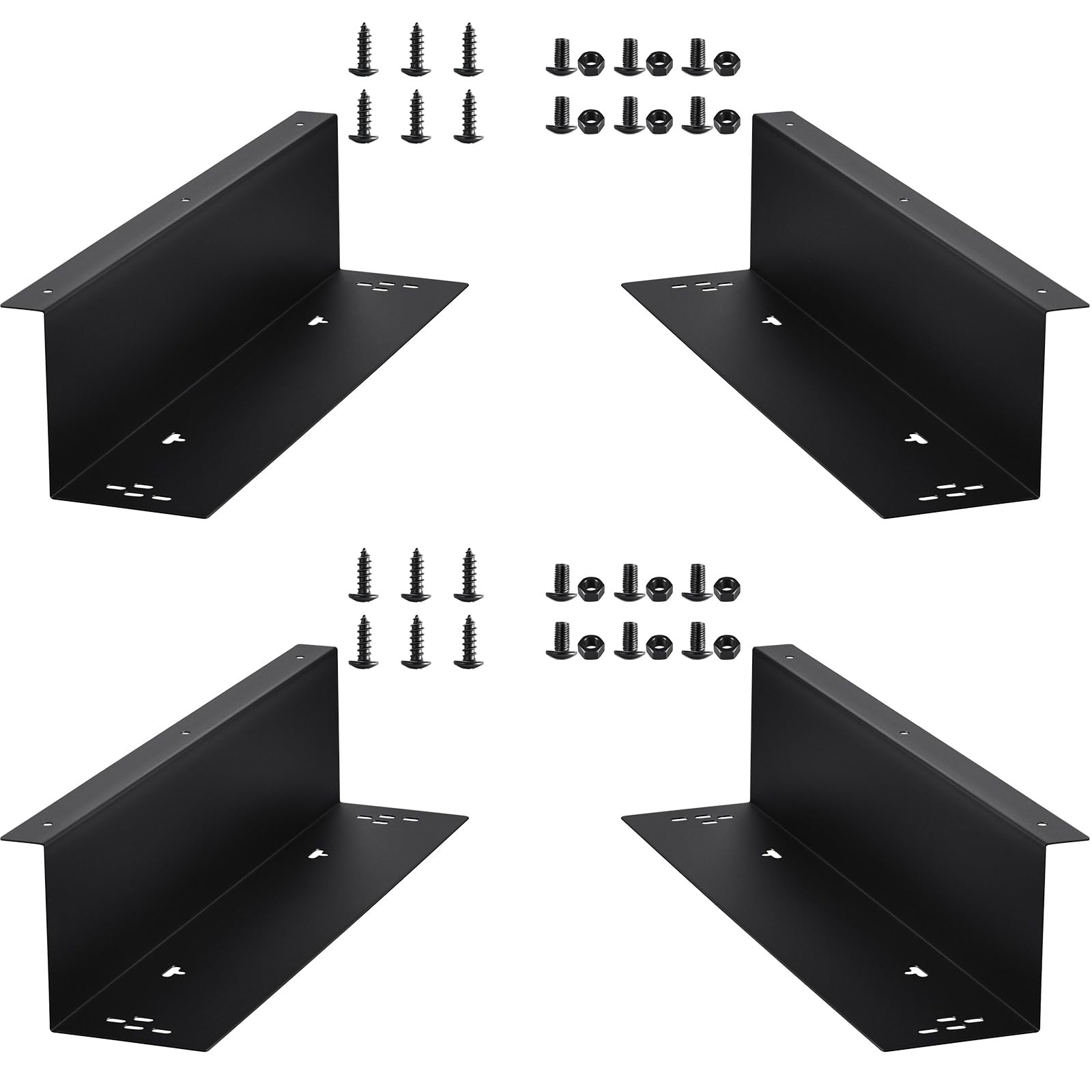 2 PCS 16.14″x3.94″x3.35″ Cash Drawer Under Counter Mount Bracket Heavy Steel