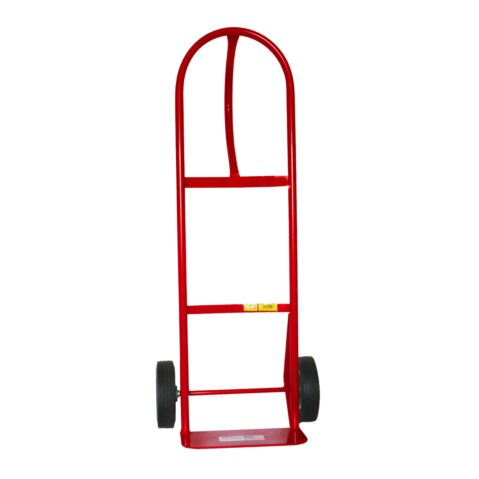 Milwaukee 600 lb Steel P-Handle Hand Truck Heavy Duty Moving Dolly Flat FreeTire