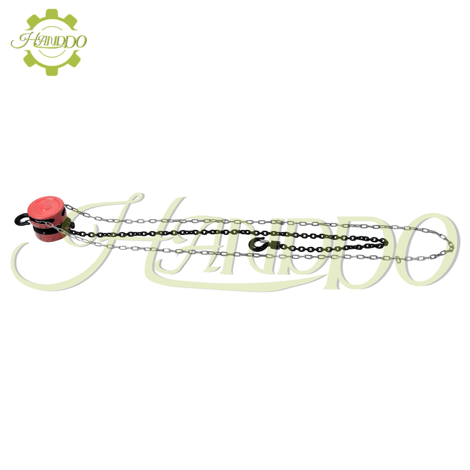Hand Chain Hoist 1 Ton 2200 Lbs Capacity 7 Feet/2.1m with 2 Heavy Duty Hooks