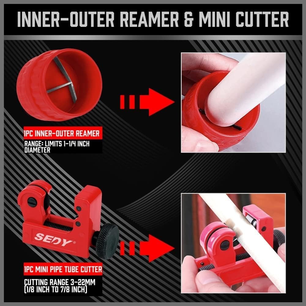 Ultimate Tube Cutter Set – Heavy Duty Pipe Cutter 3/6″-2″ OD, Mini Tube Cutte…