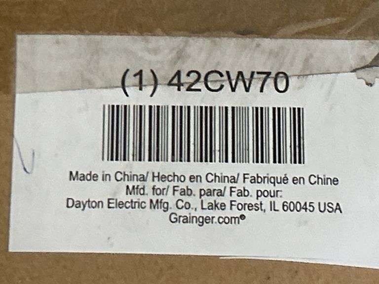 New! DAYTON Corrosion Resistant Direct Drive Motor: 1/4 HP, 1,075 Nameplate RPM
