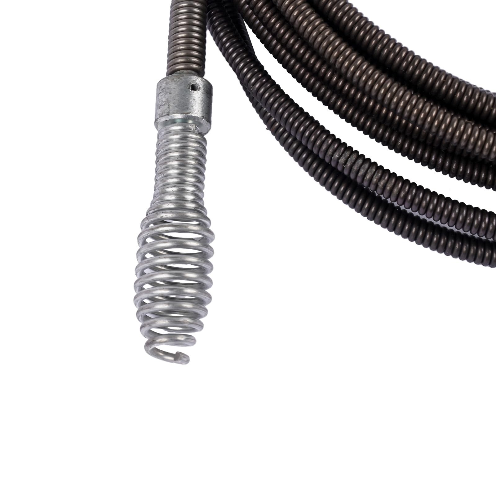 Drain Cleaning Cable with Drop Head Auger 5/16″ x 25 Ft (7.6 mm x 7.6 m), Com…