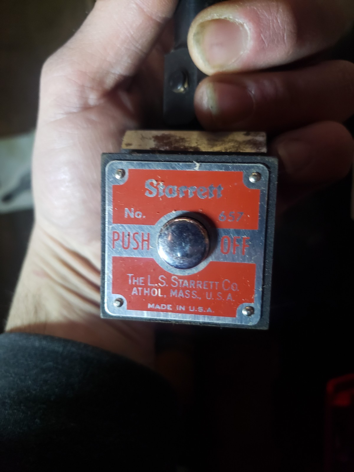 Starrett 657T Flex-O-Post Magnetic Base and 25-441J dial gauge
