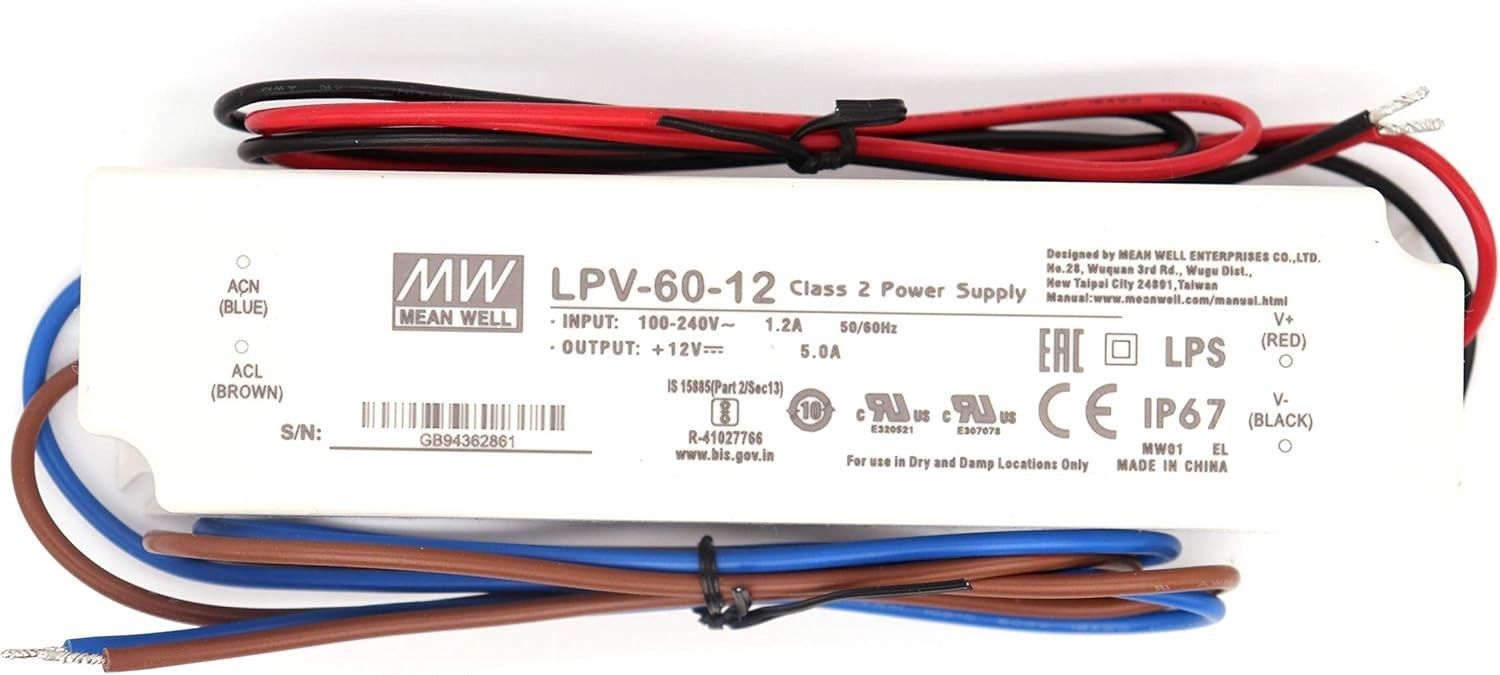 60W 12V 5A LED Power Supply Driver