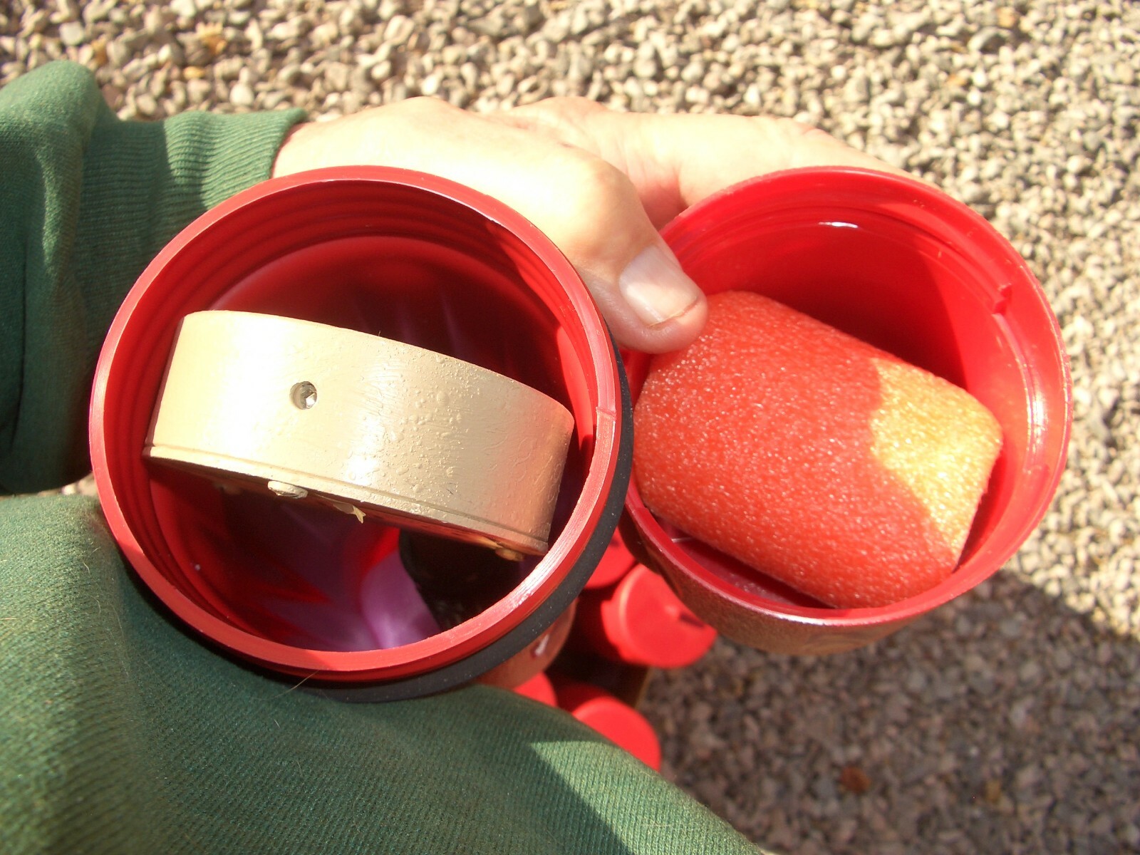 BLUE TRANSPORT CANISTER FOR GEIGER COUNTER PANCAKE PROBE 44-9 ; $22.00 + S/H