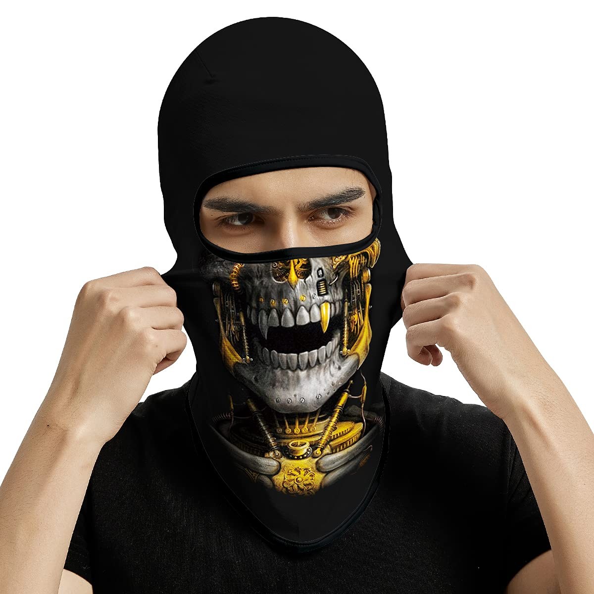 ShopINess Unisex 3D Winter Skull Balaclava for Adults One Size, Multicoloured