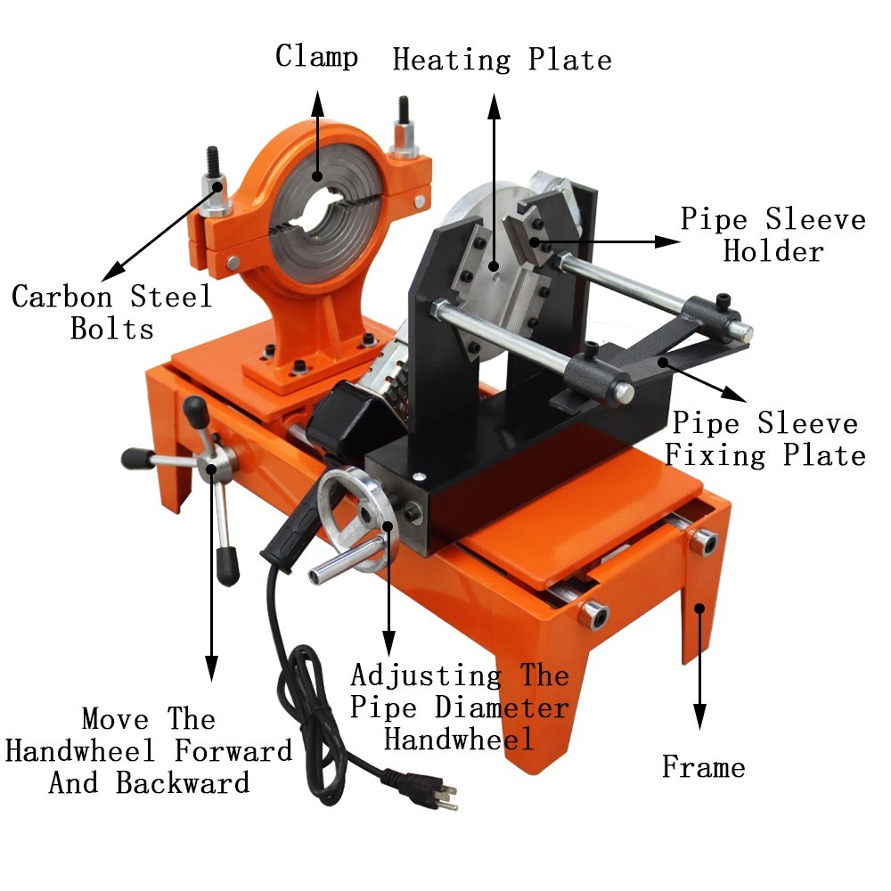 110V/60HZ Pipe Welder 63-160mm Butt Fusion Welding Machine Socket Type Working