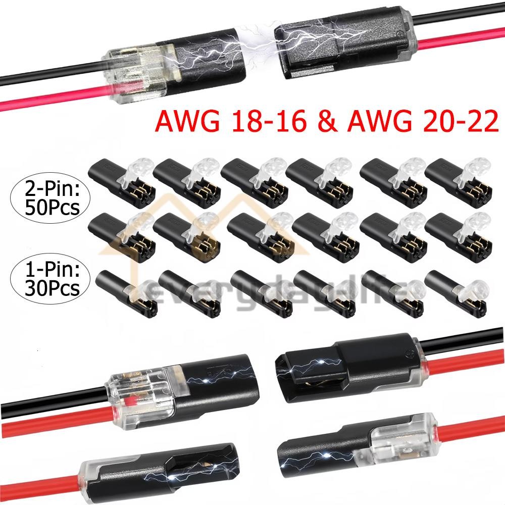 80 PCS Plug-In Quick Wire Connectors, Reusable Clamp Terminal Blocks for Cables