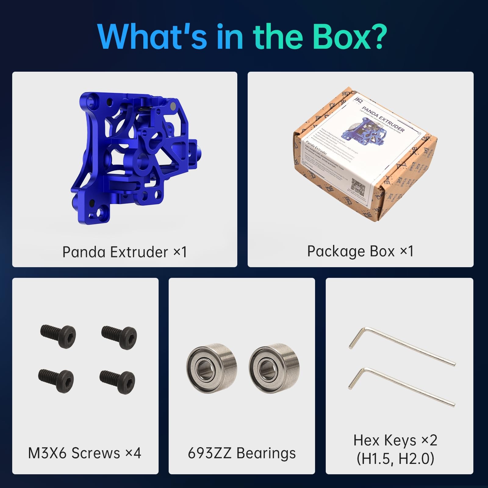 BIQU Panda Extruder CNC Shell for Bambu-Lab P1P/P1S/X1C/X1E…