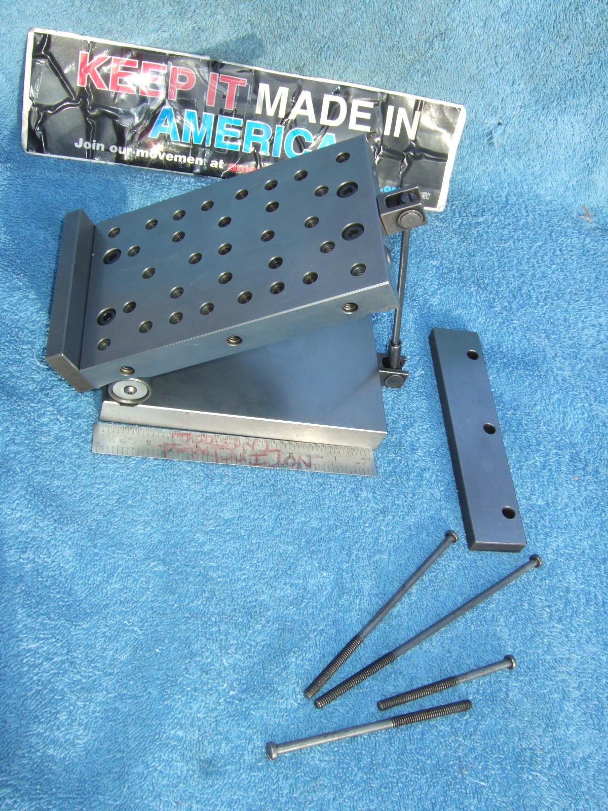 HERMANN SCHMIDT PNM4X6 Single Angle Adjustable Sine Plate Used $1150 WHEN NEW Q2