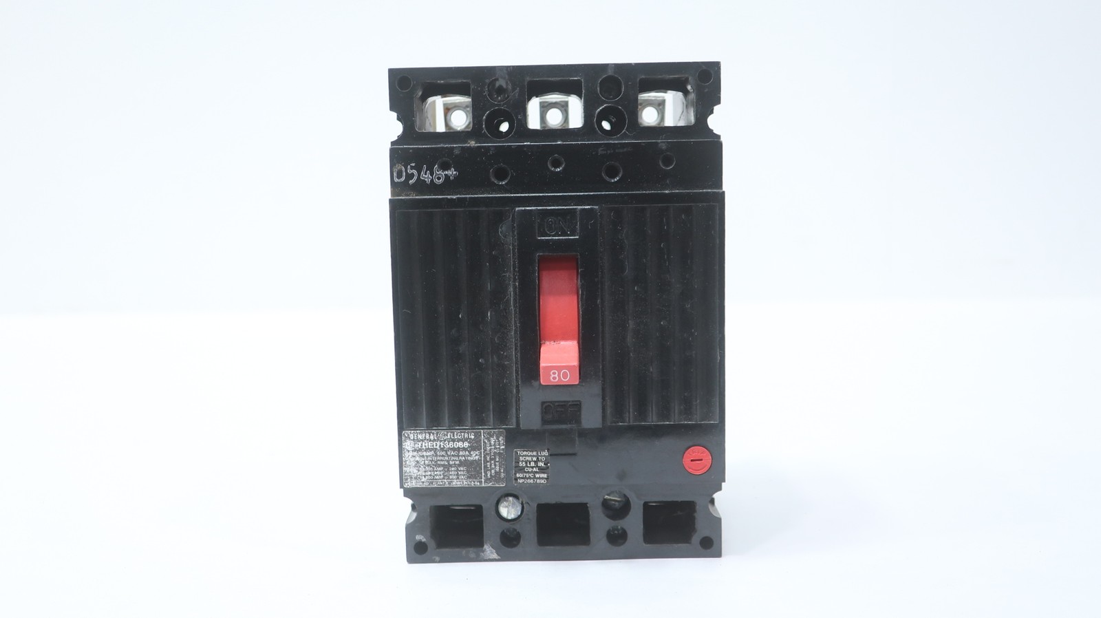 General Electric Ge THED136080 Molded Case Circuit Breaker 80a 600v-ac 3p