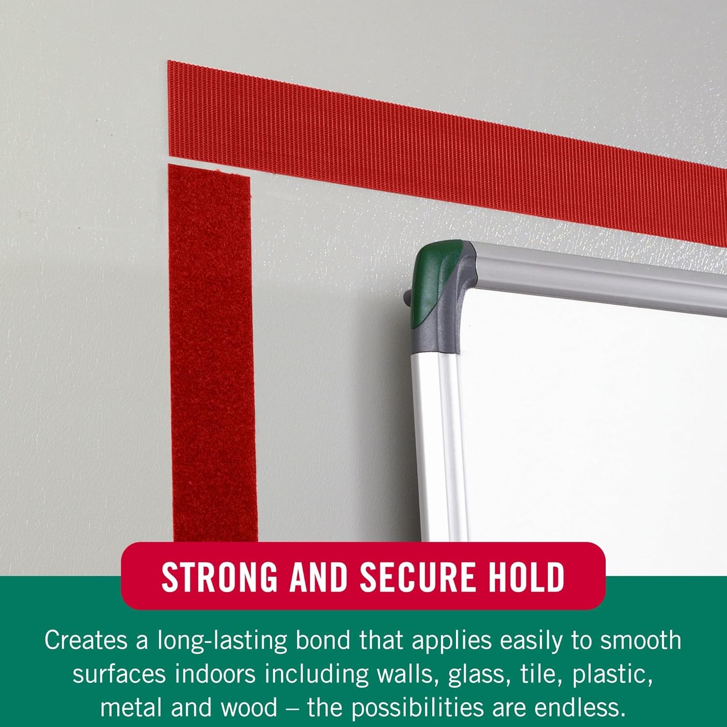 VELCRO Brand Colors | Red Sticky Back Tape | 10ft Roll with x 3/4in,